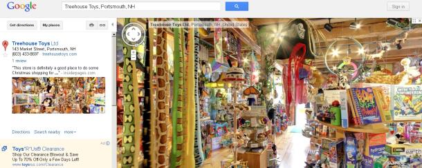 Google puts businesses' interiors inside search results